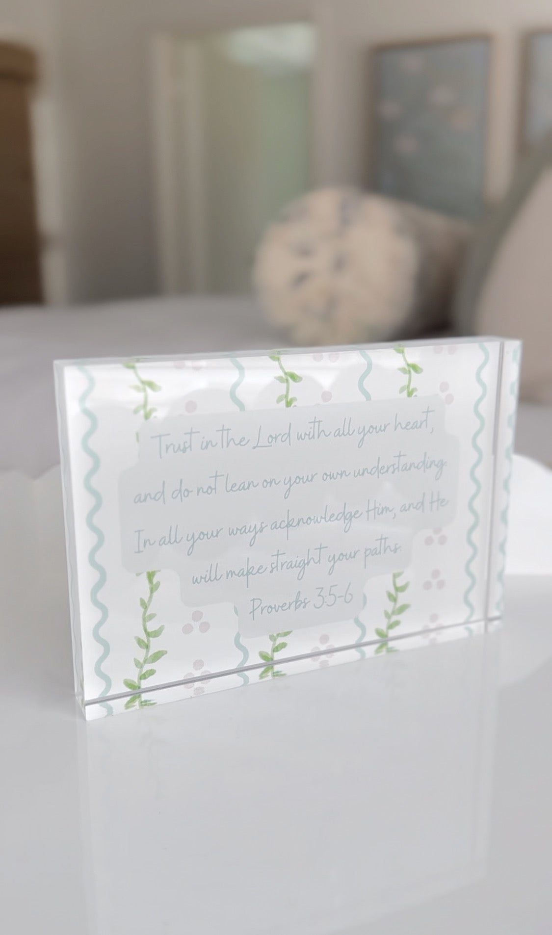 Hope + Vine Bible Verse Acrylic Block
