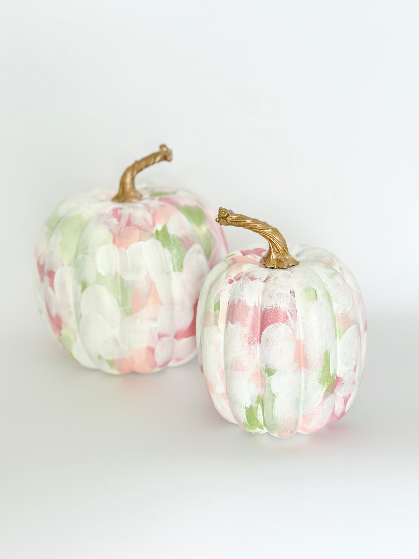 Medium Pink Painted Pumpkin 7.5 inch