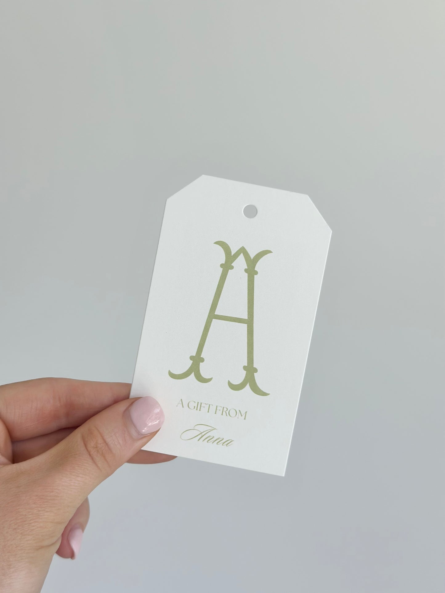 Custom Initial Gift Tags
