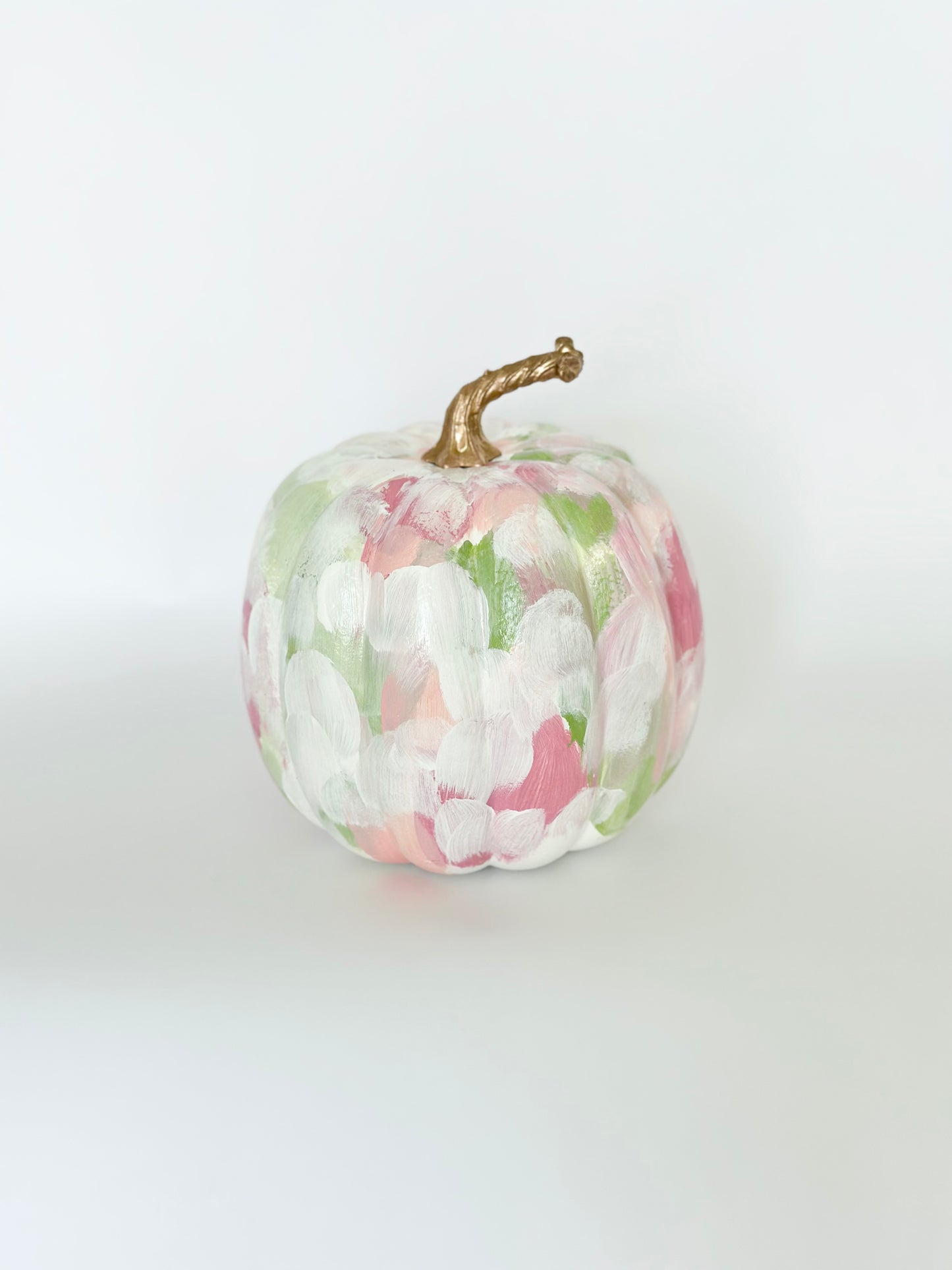Medium Pink Painted Pumpkin 7.5 inch