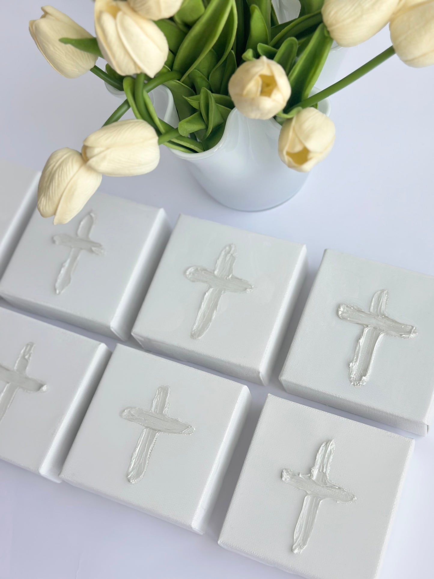 Resin Cross on Canvas