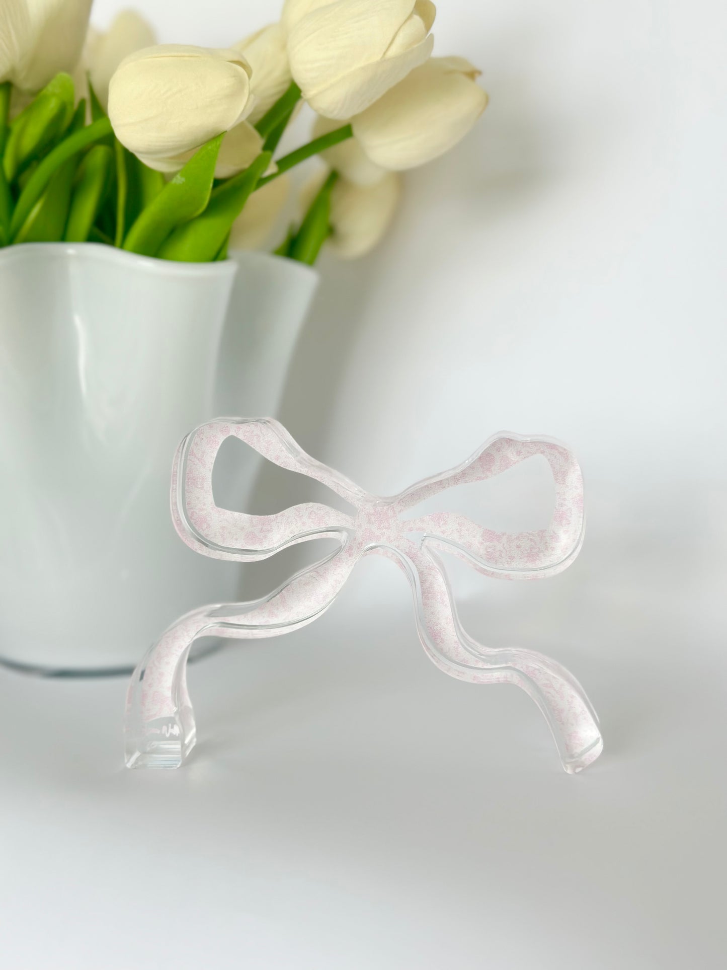 Pink Acrylic Bow