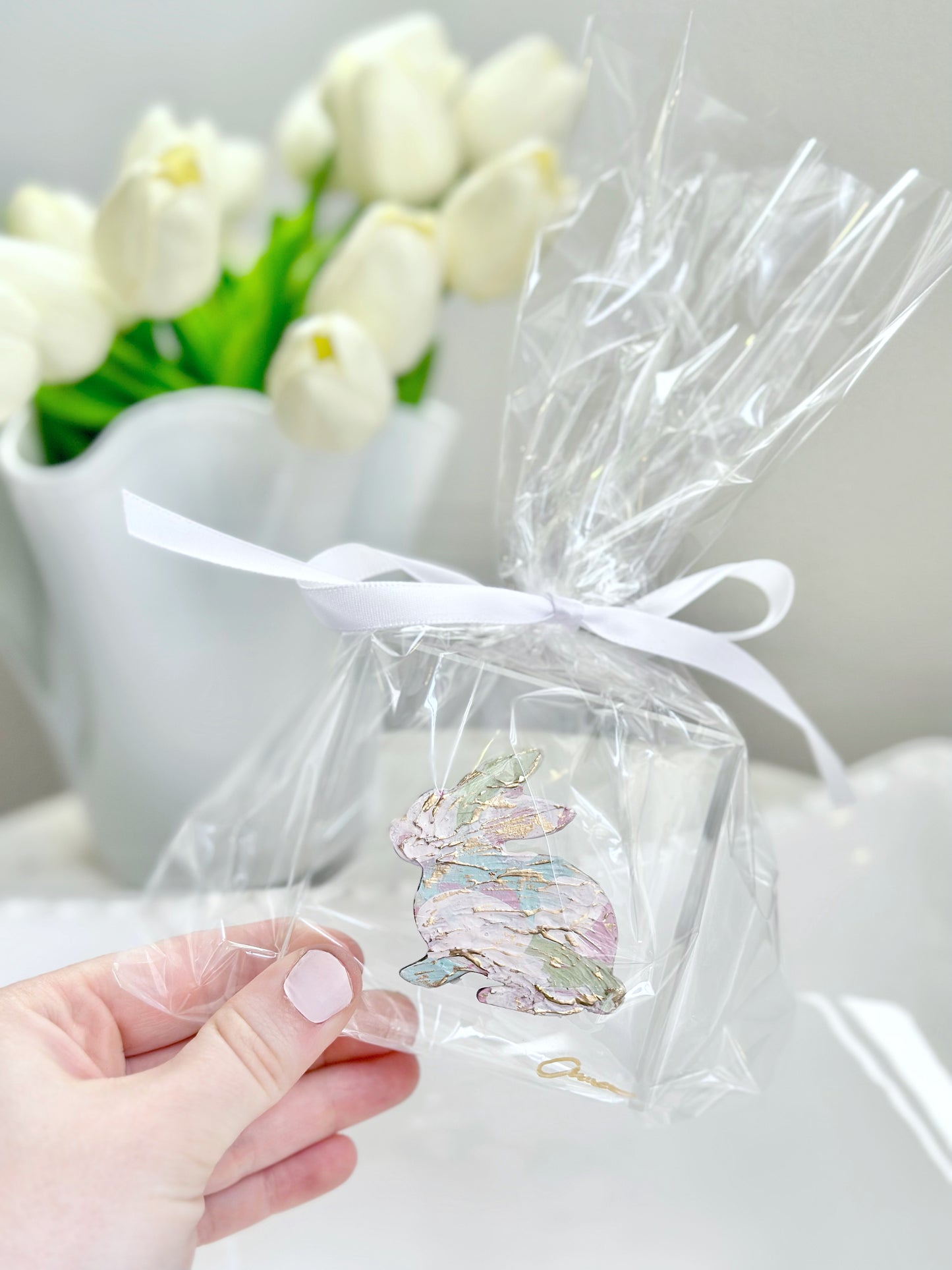 Pastel Bunny Acrylic Block 3x3
