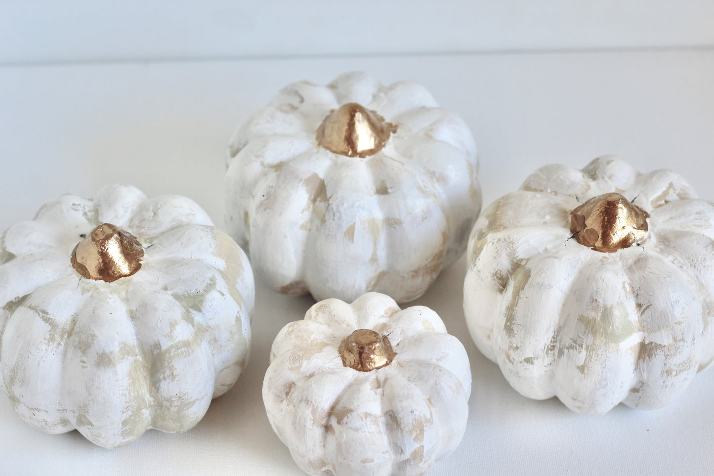 Seconds Sale - Neutral Painted Pumpkins Set