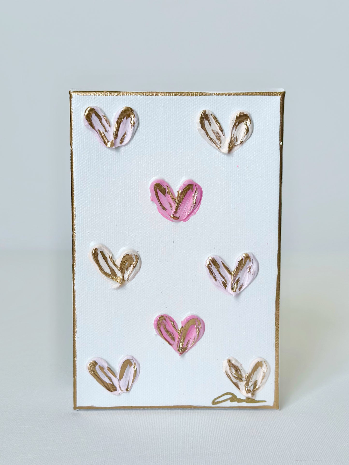 Hearts Canvas 4x6