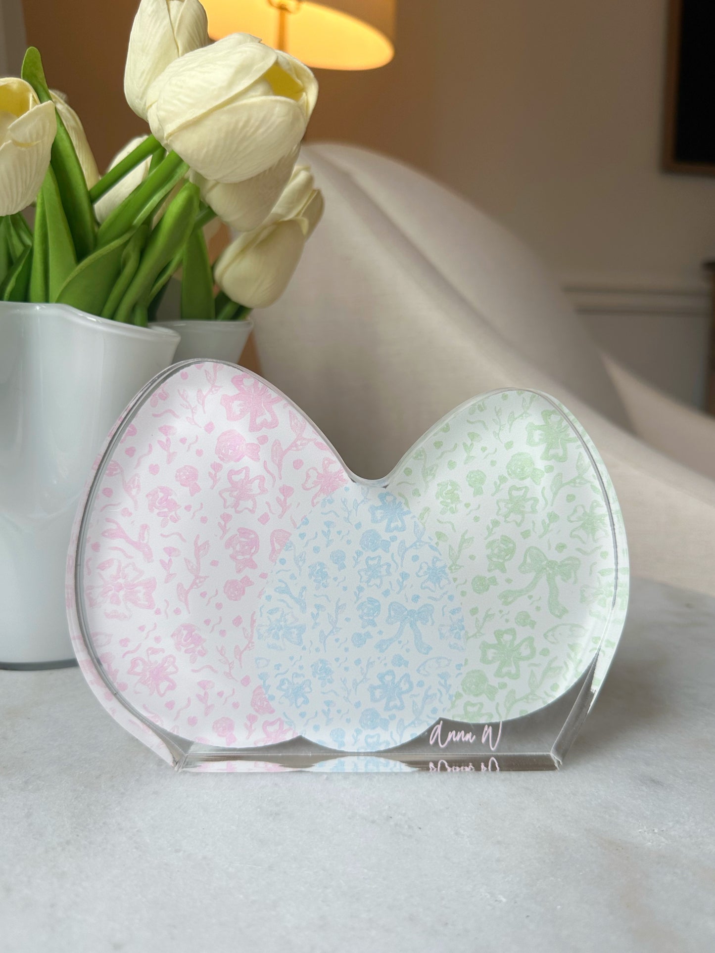 Chinoiserie Eggs Acrylic Block