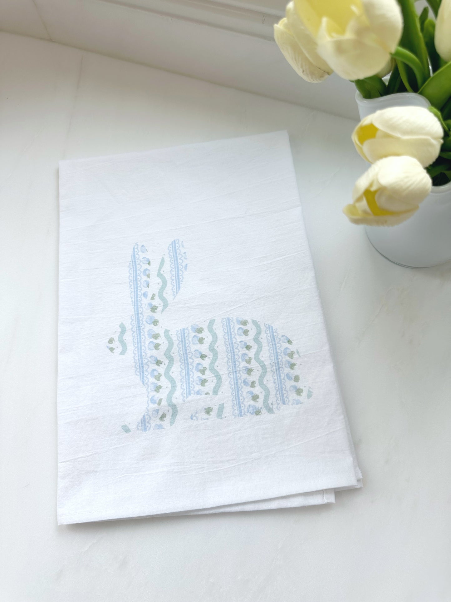 Blue Bunny Tea Towel Preorder