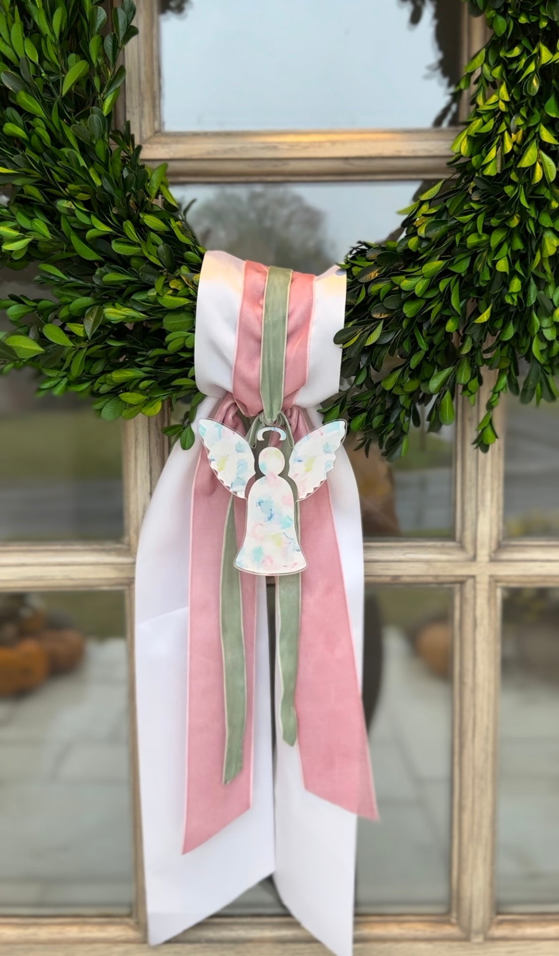 Acrylic Pink Angel Wreath Charm Preorder