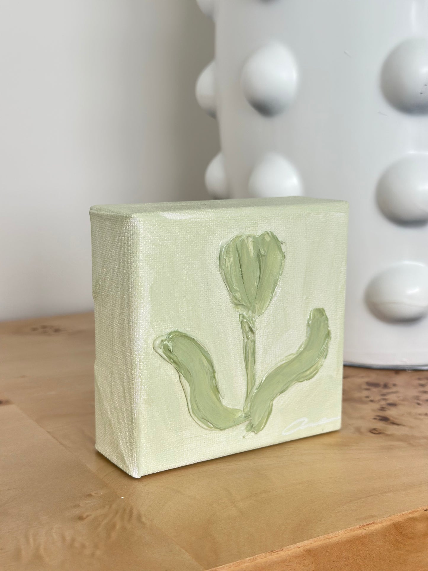 Green Tulip 4x4 Canvas