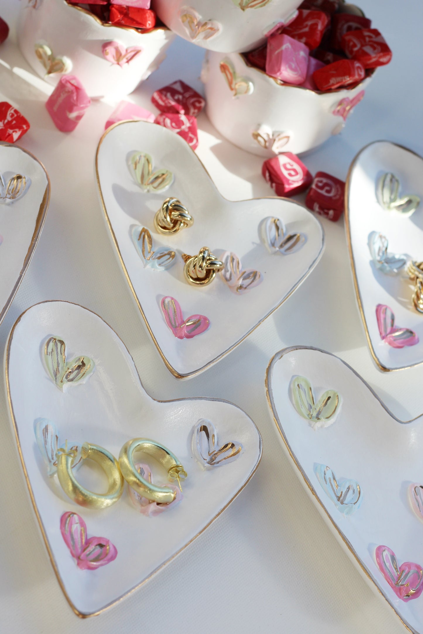 Ceramic Heart Jewelry Dish 6x5