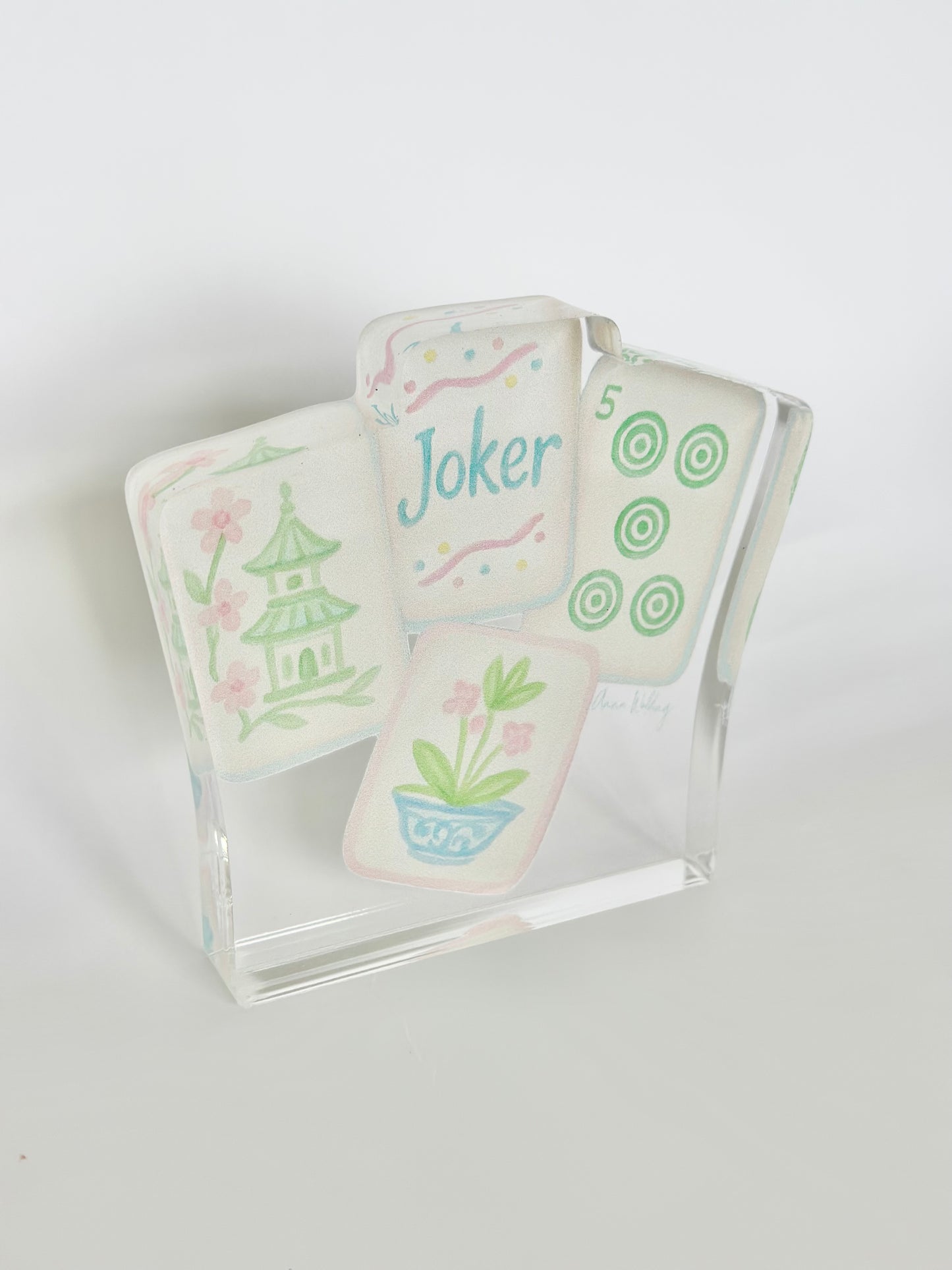 Mahjong Acrylic Block