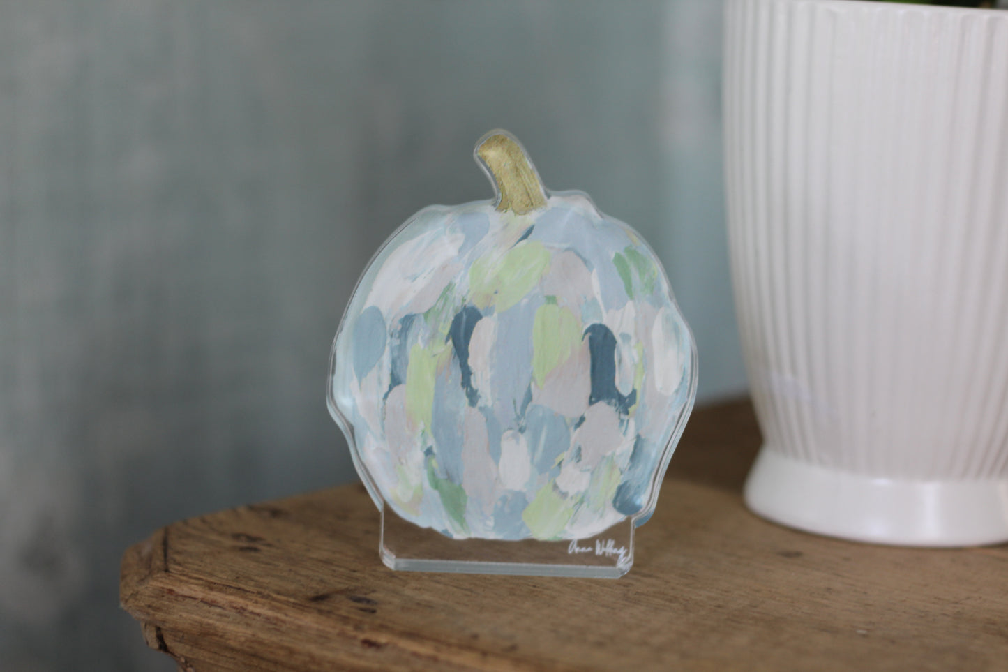 Blue/Green Acrylic Pumpkin