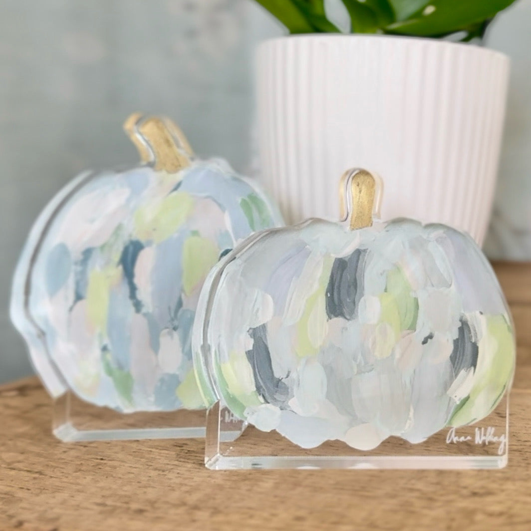 Blue/Green Acrylic Pumpkin