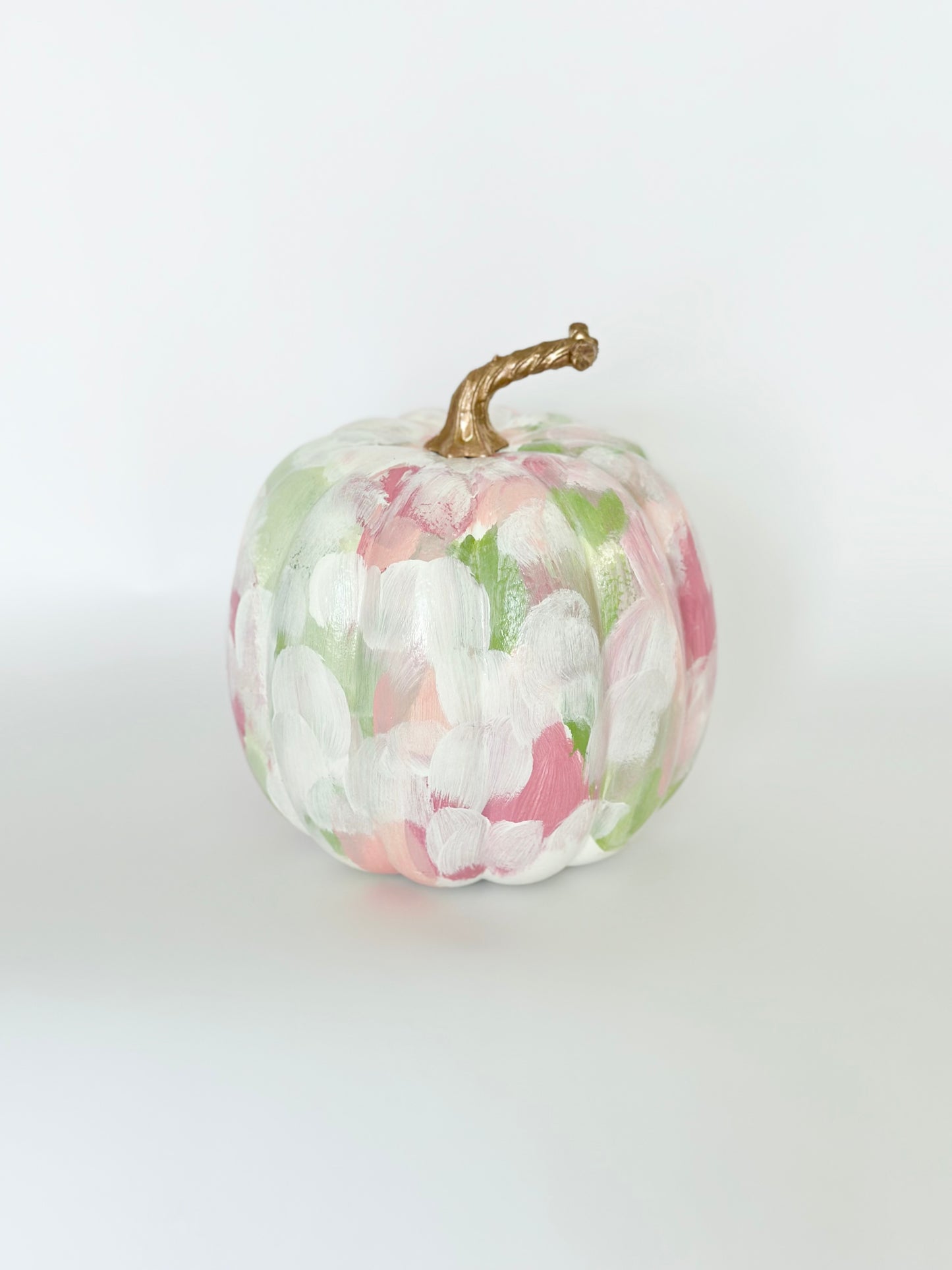 Medium Pink Painted Pumpkin 7.5 inch