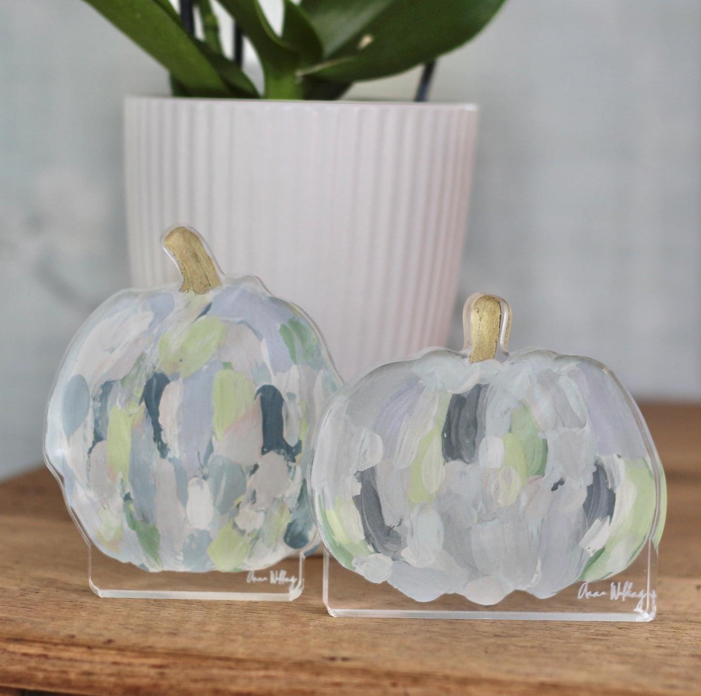 Blue/Green Acrylic Pumpkin