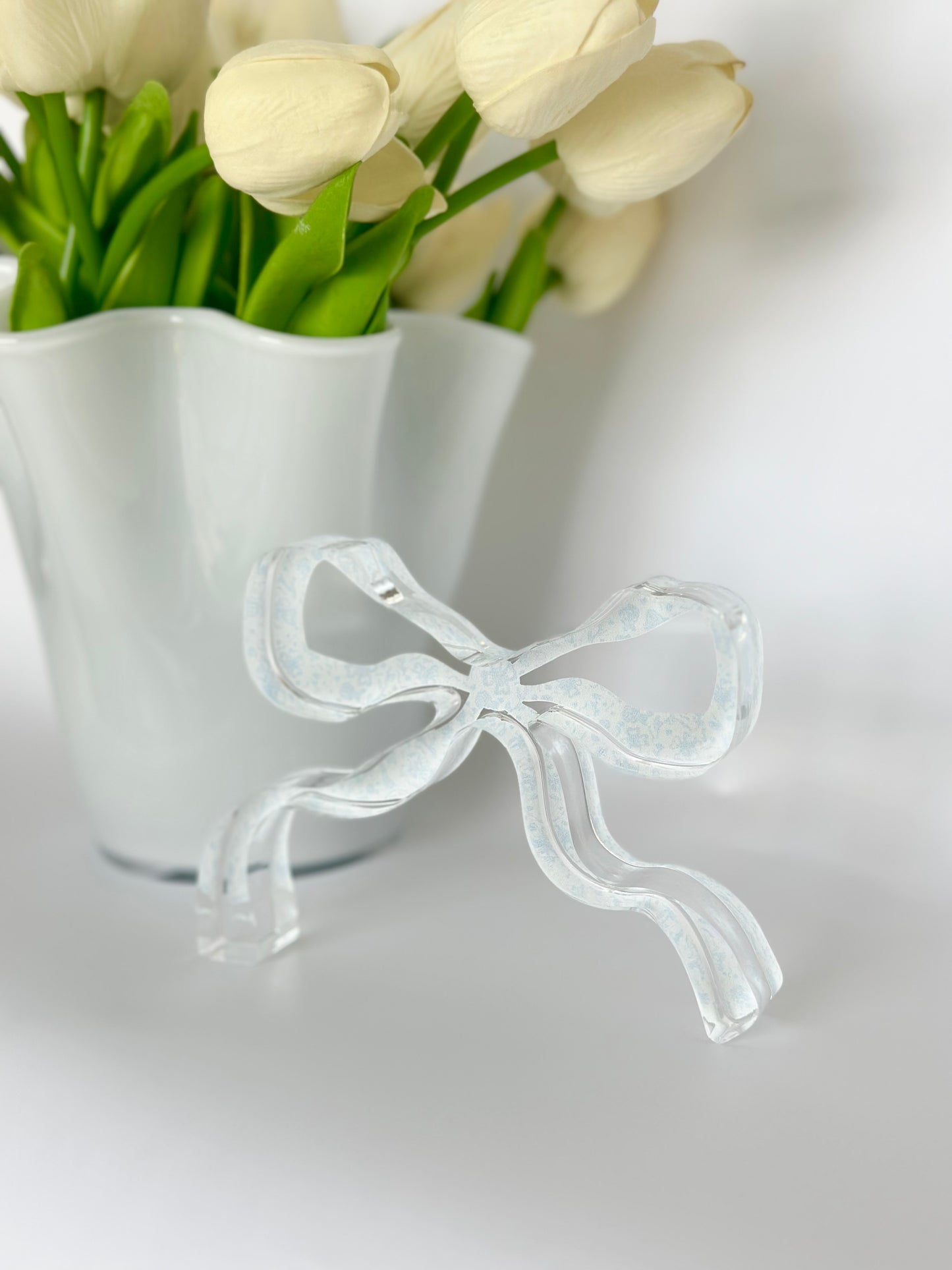 Blue Acrylic Bow