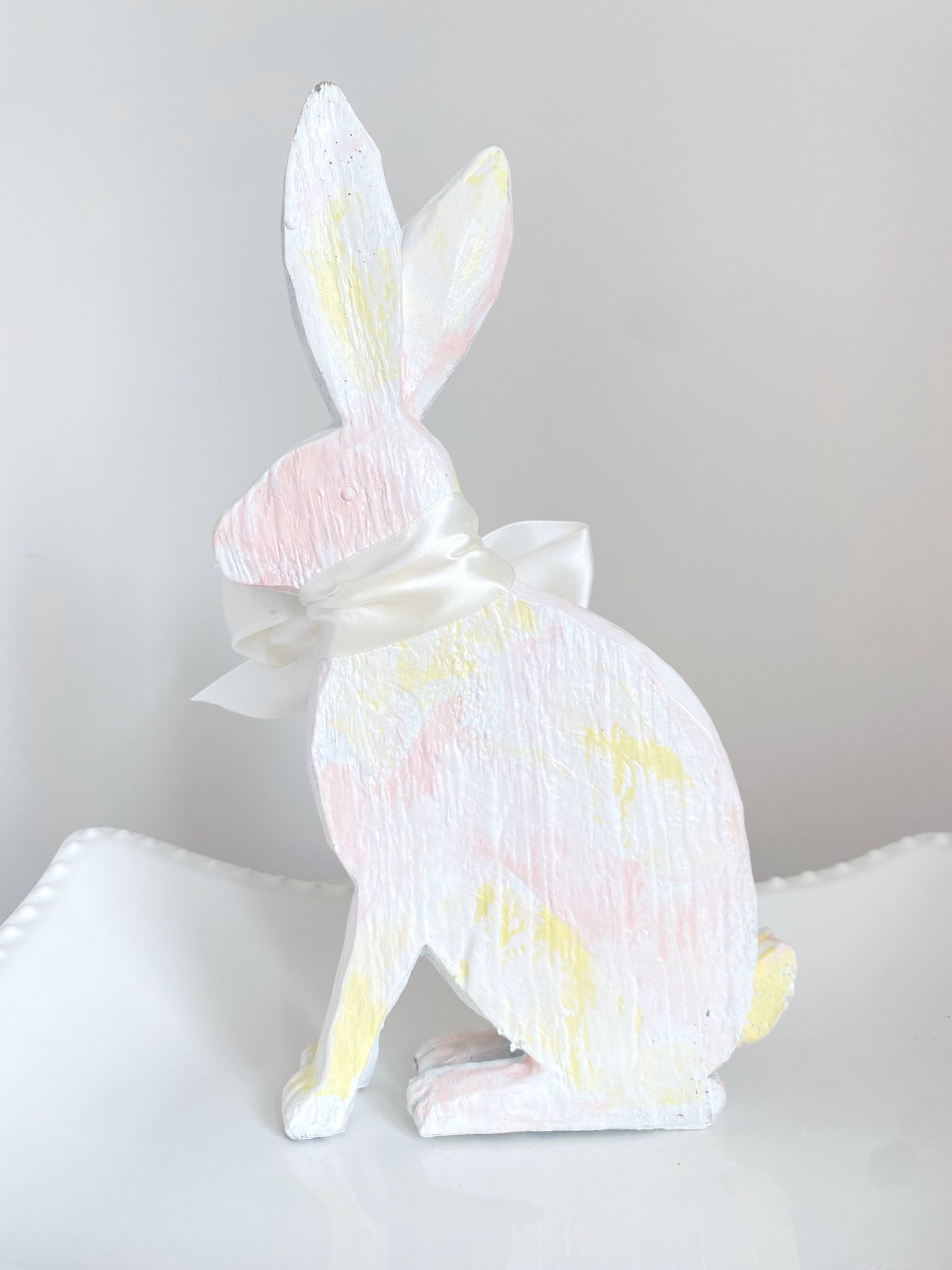 Painted Yellow/ Peach Bunny