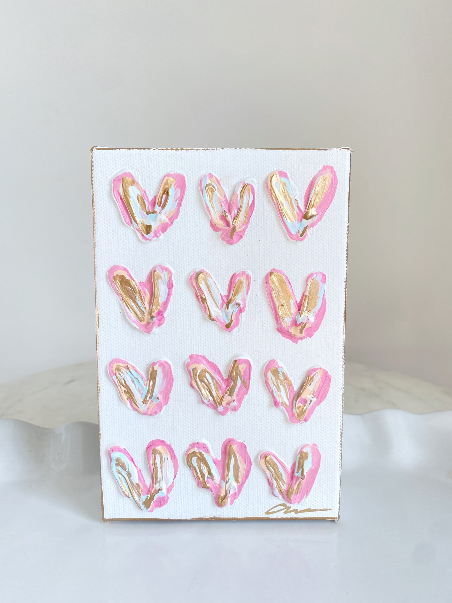 Pink Hearts Canvas