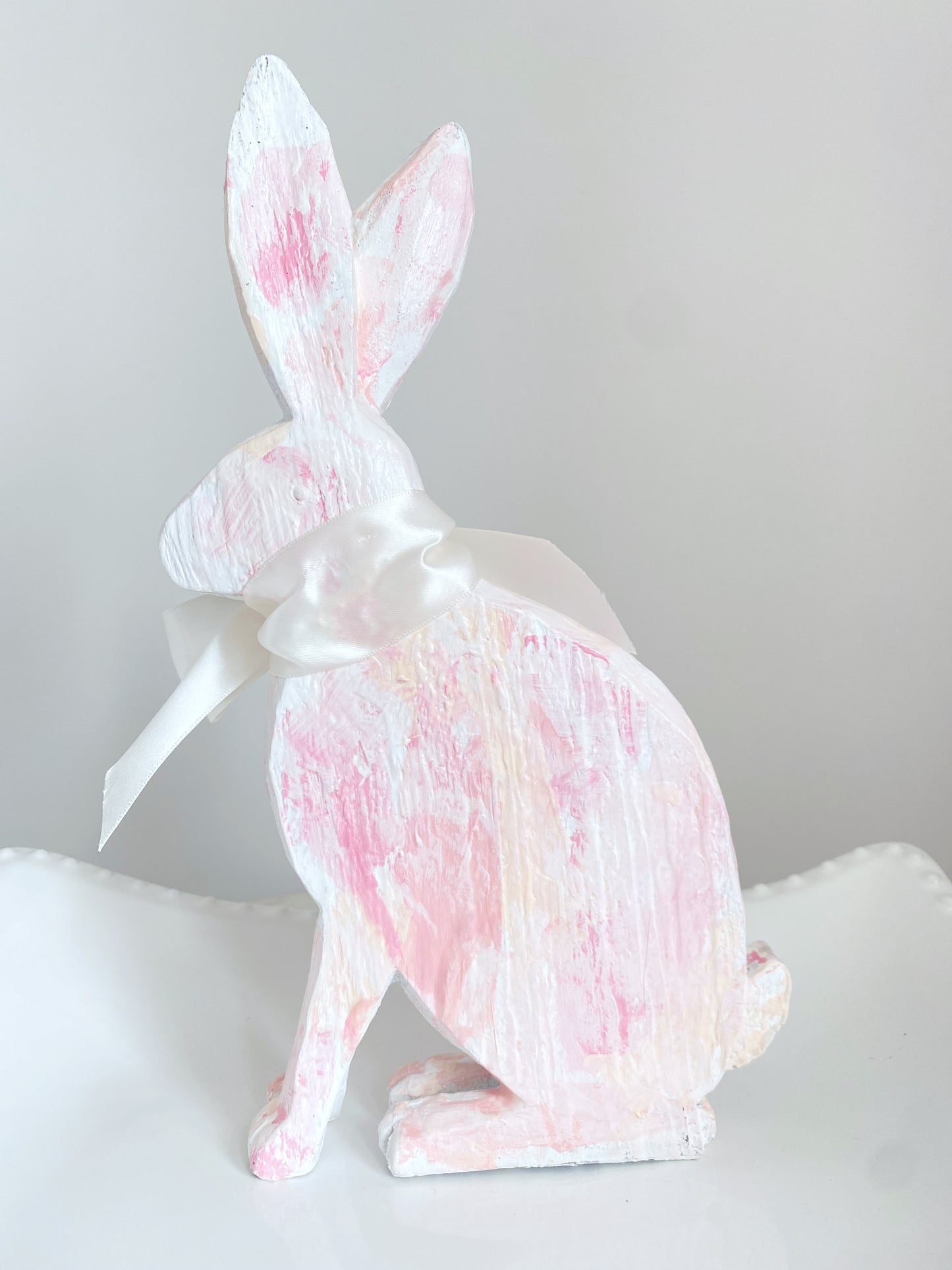 Painted Light Pink/ Peach Bunny