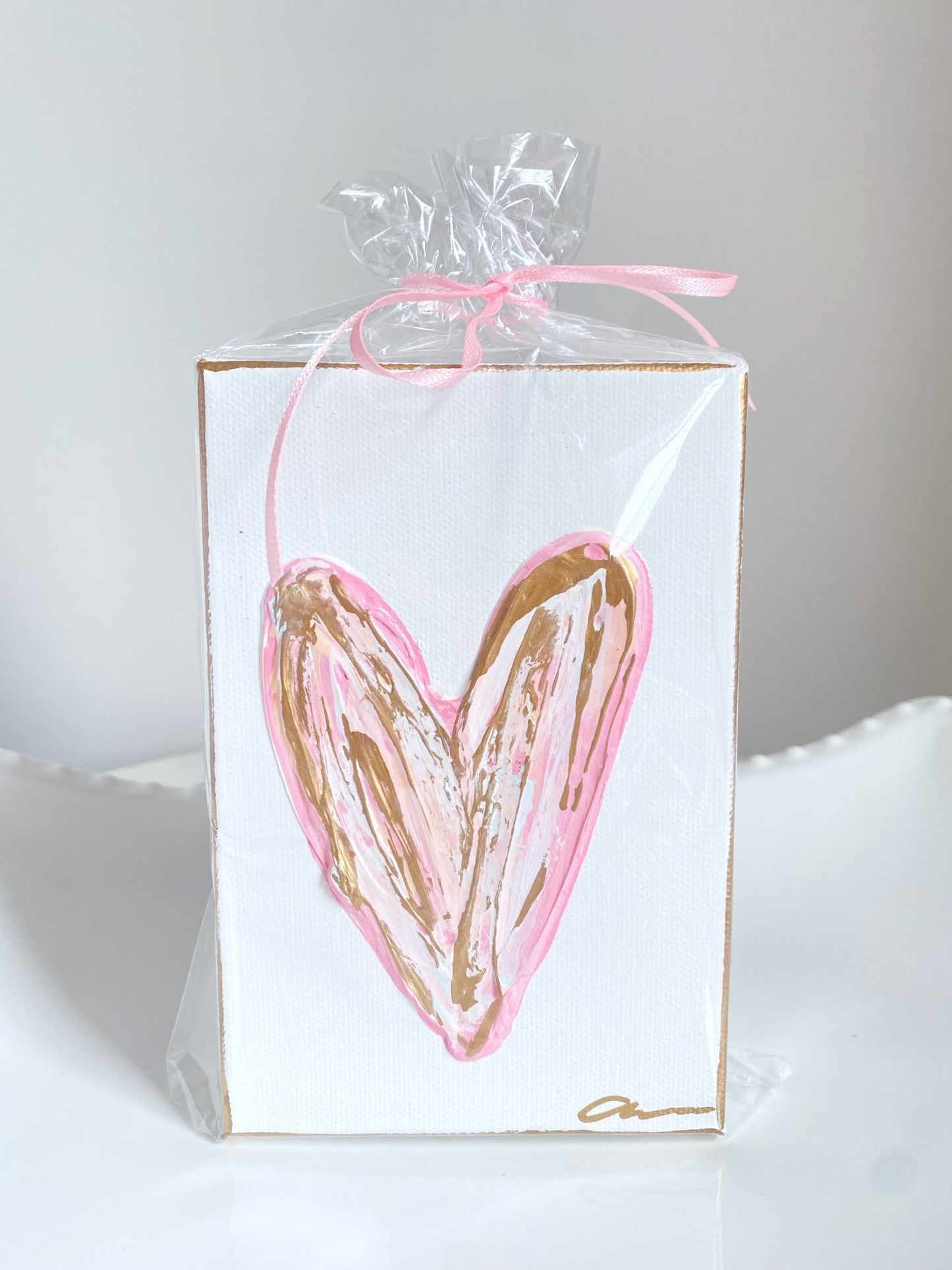 Pink Heart Canvas