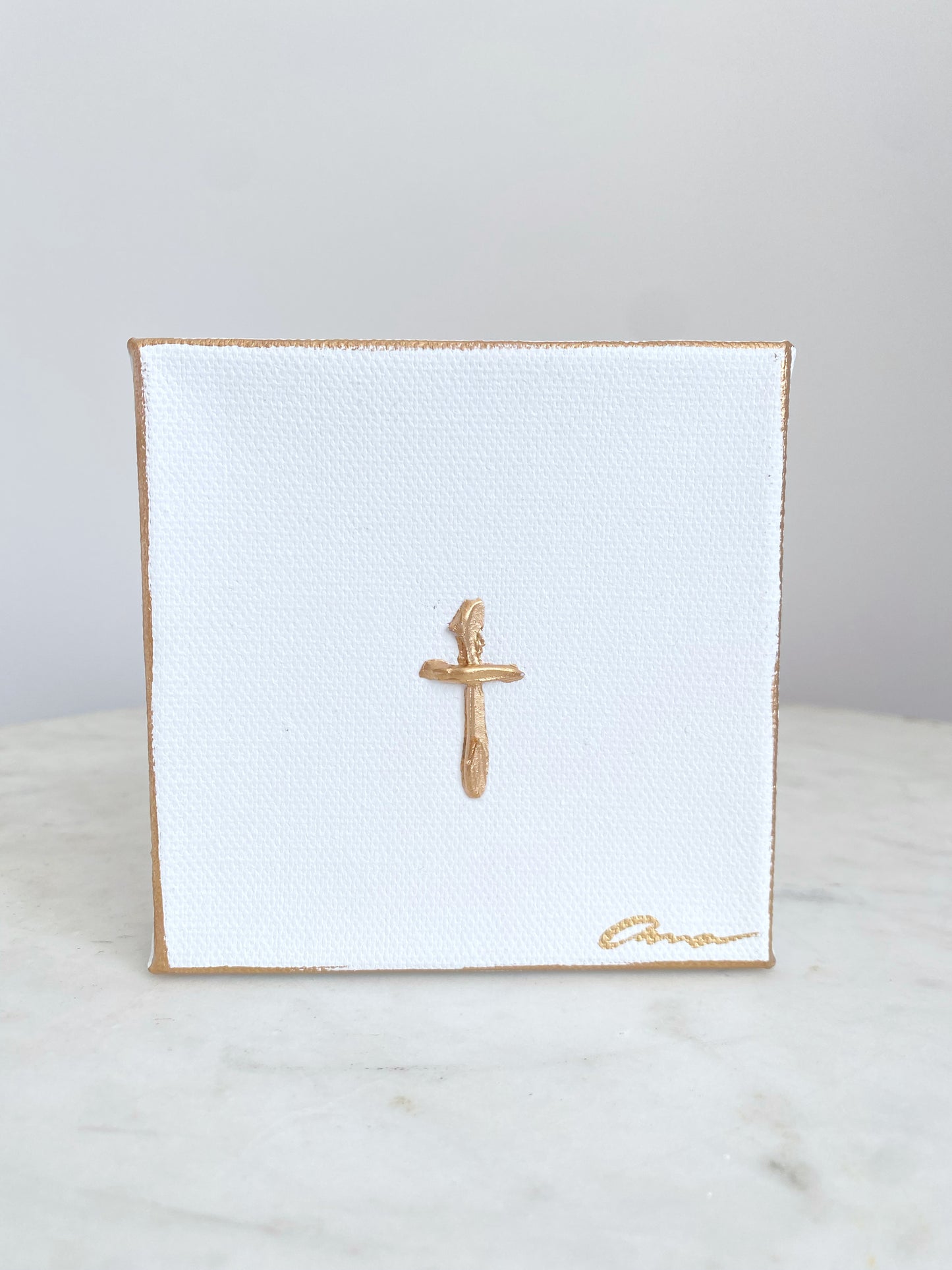 Gold Cross Canvas 4x4