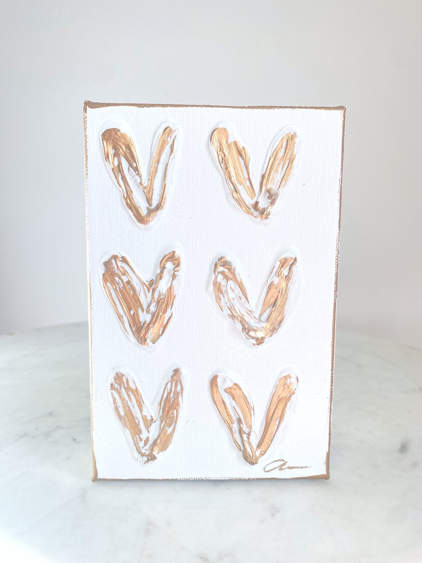 Gold hearts Canvas