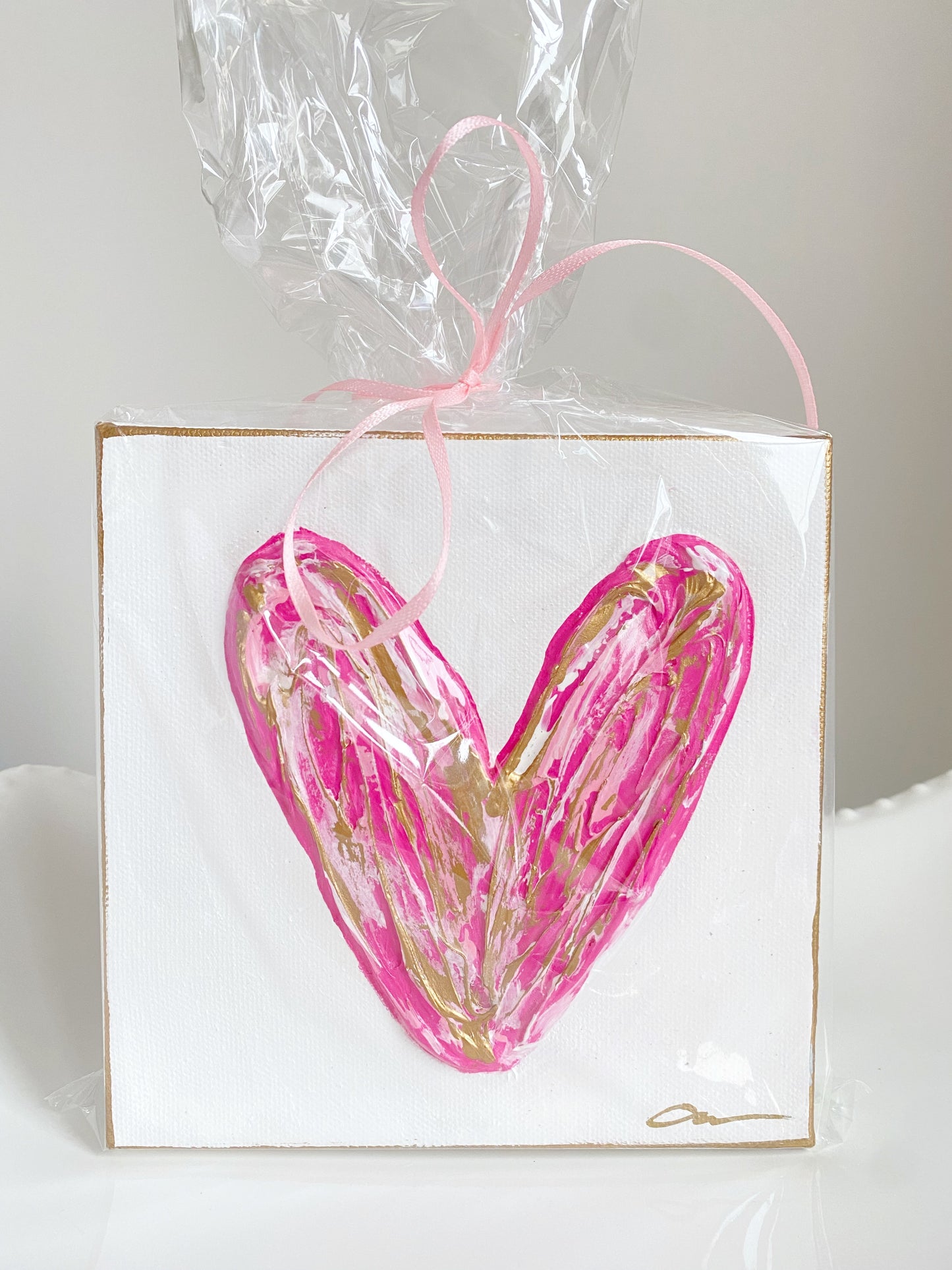 Pink Heart Canvas