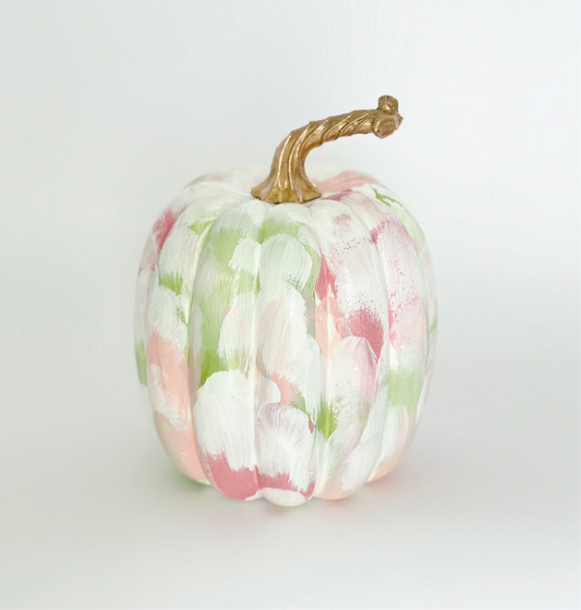 Small Pink Painted Pumpkin 5.5 inch