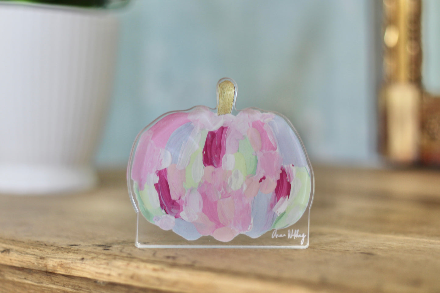 Pink Acrylic Pumpkin