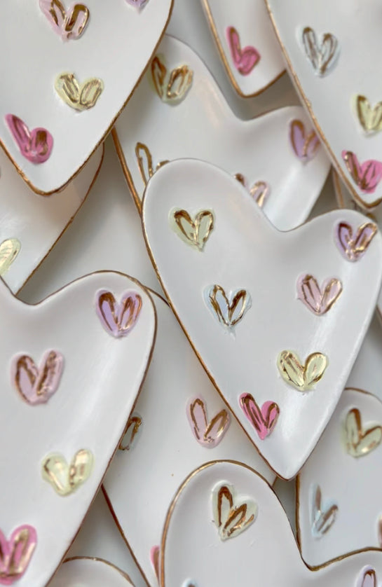 Candy Hearts Ceramic Heart Dish