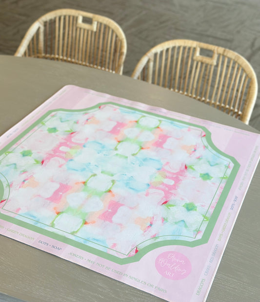 Pink Anna Walding Art Mahjong Mat