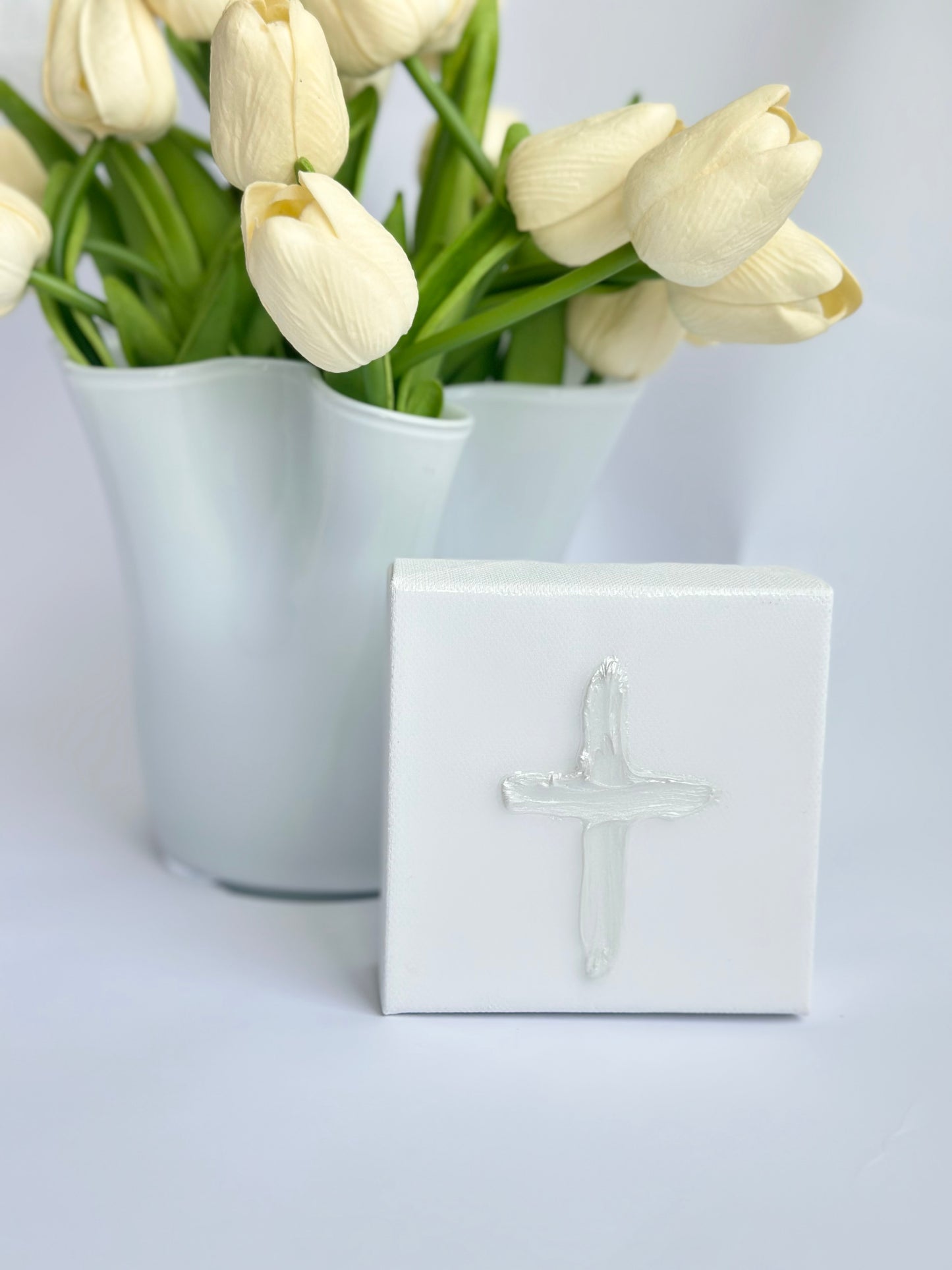 Resin Cross on Canvas