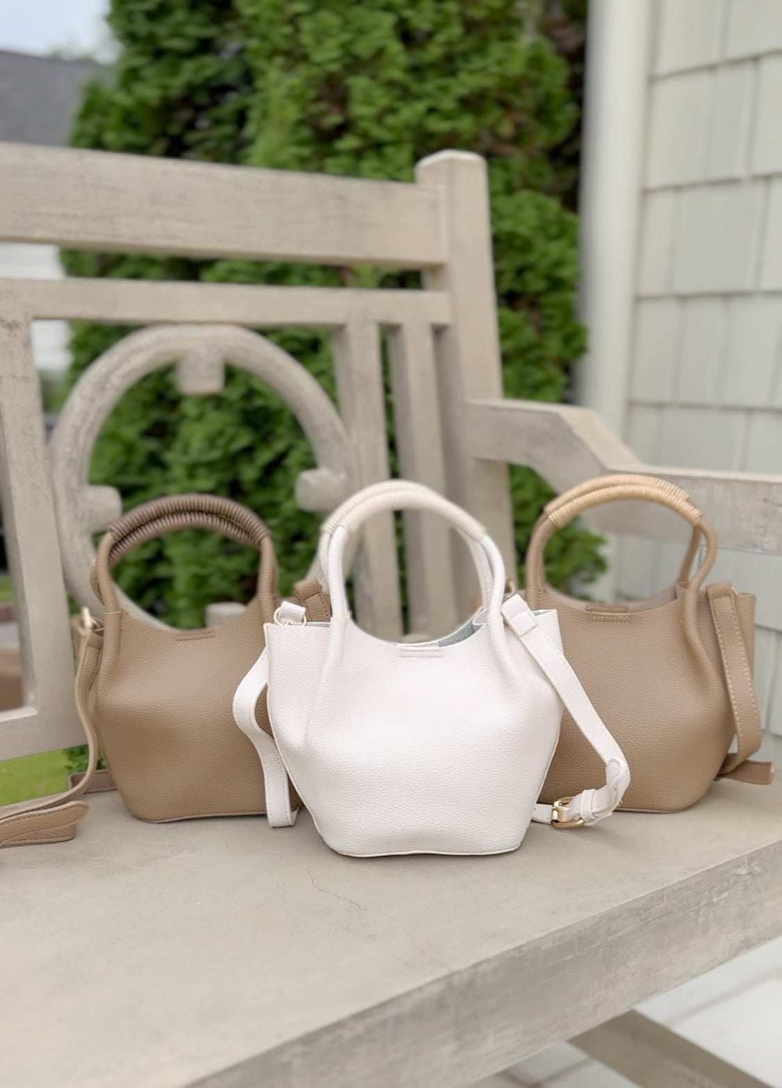 Light Beige Purse + Cosmetic Bag