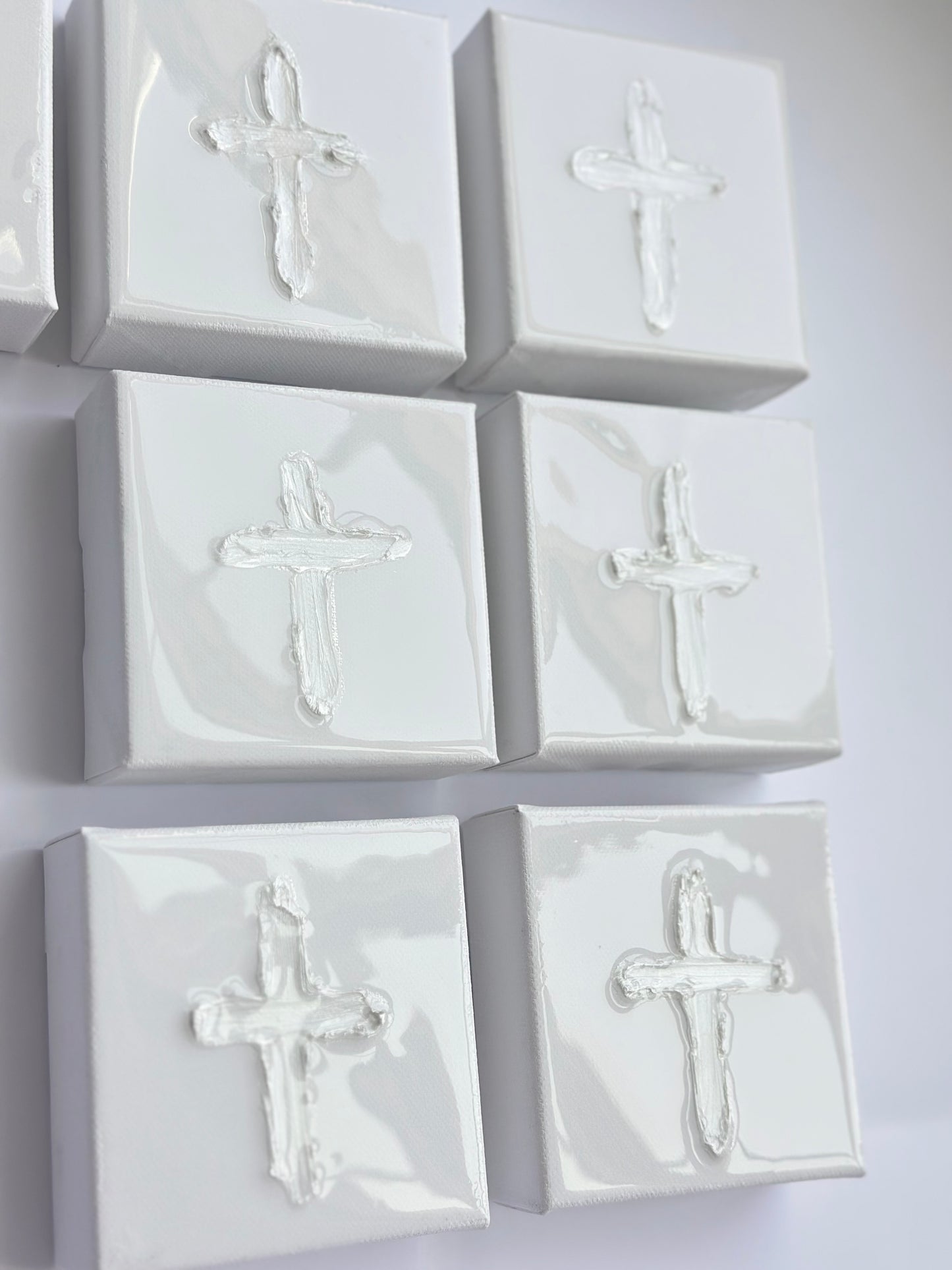 Resin Cross on Canvas