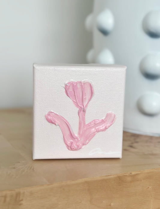 Pink Tulip 4x4 Canvas