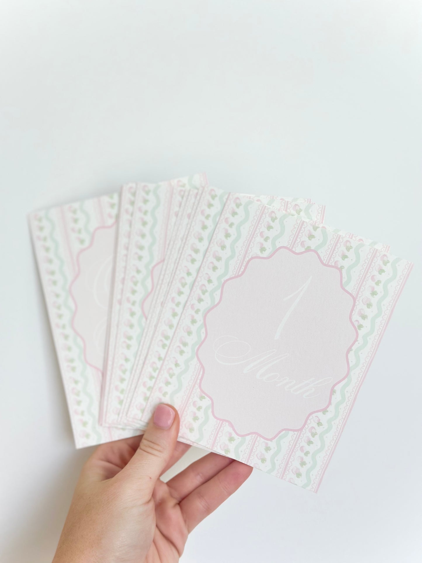 Baby Girl Milestone Cards