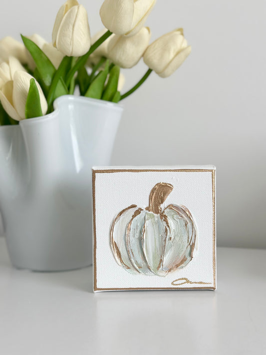 Pumpkin Canvas 4x4 Blue/Green