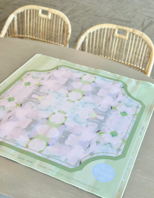 Green Anna Walding Art Mahjong Mat