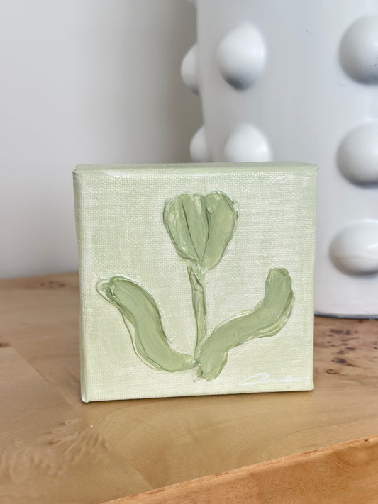Green Tulip 4x4 Canvas