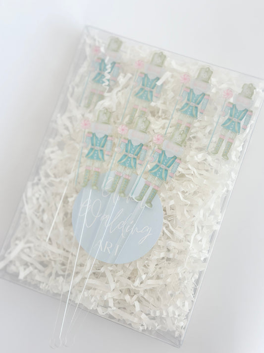Acrylic Nutcracker Stir Sticks|Set of 4