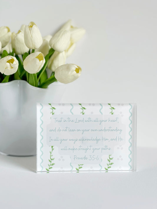 Hope + Vine Bible Verse Acrylic Block