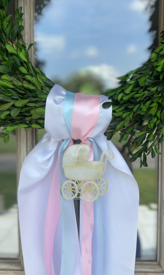 Baby Carriage Wreath Charm