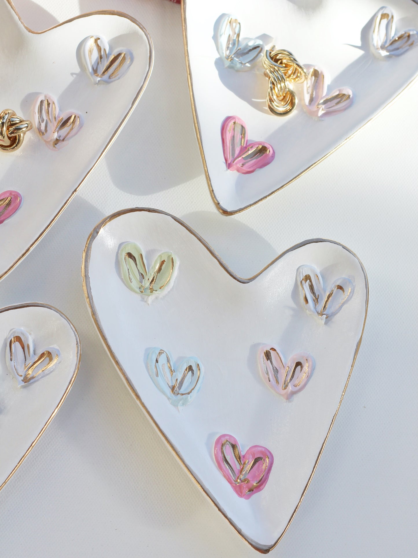 Ceramic Heart Jewelry Dish 6x5