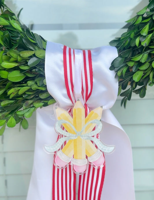 Pencil Wreath Charm