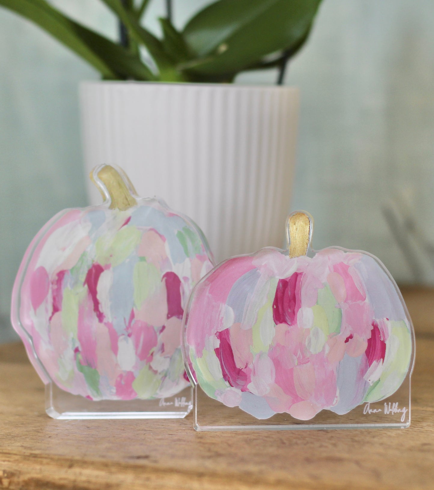 Pink Acrylic Pumpkin