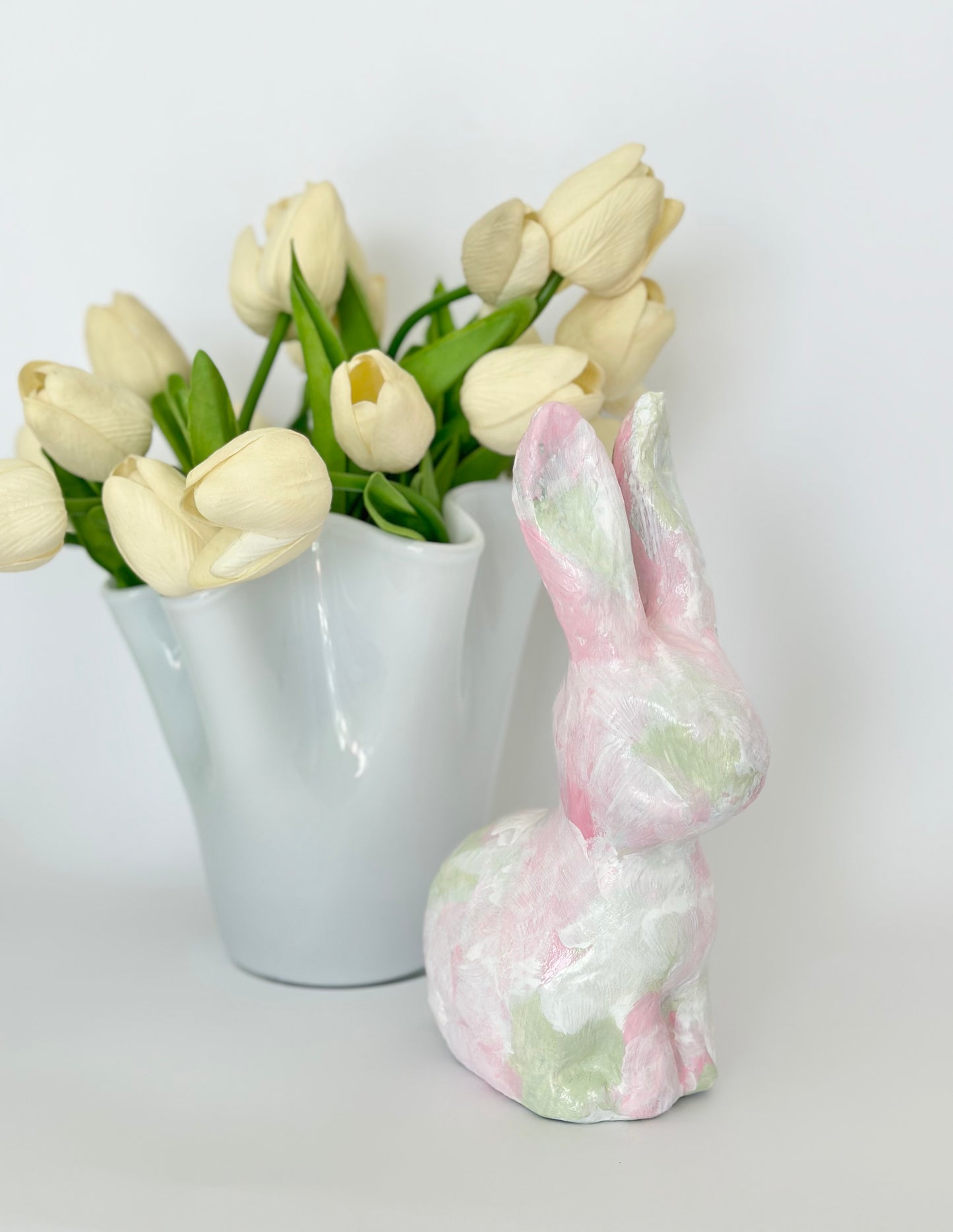 Pink Hand Painted Bunny