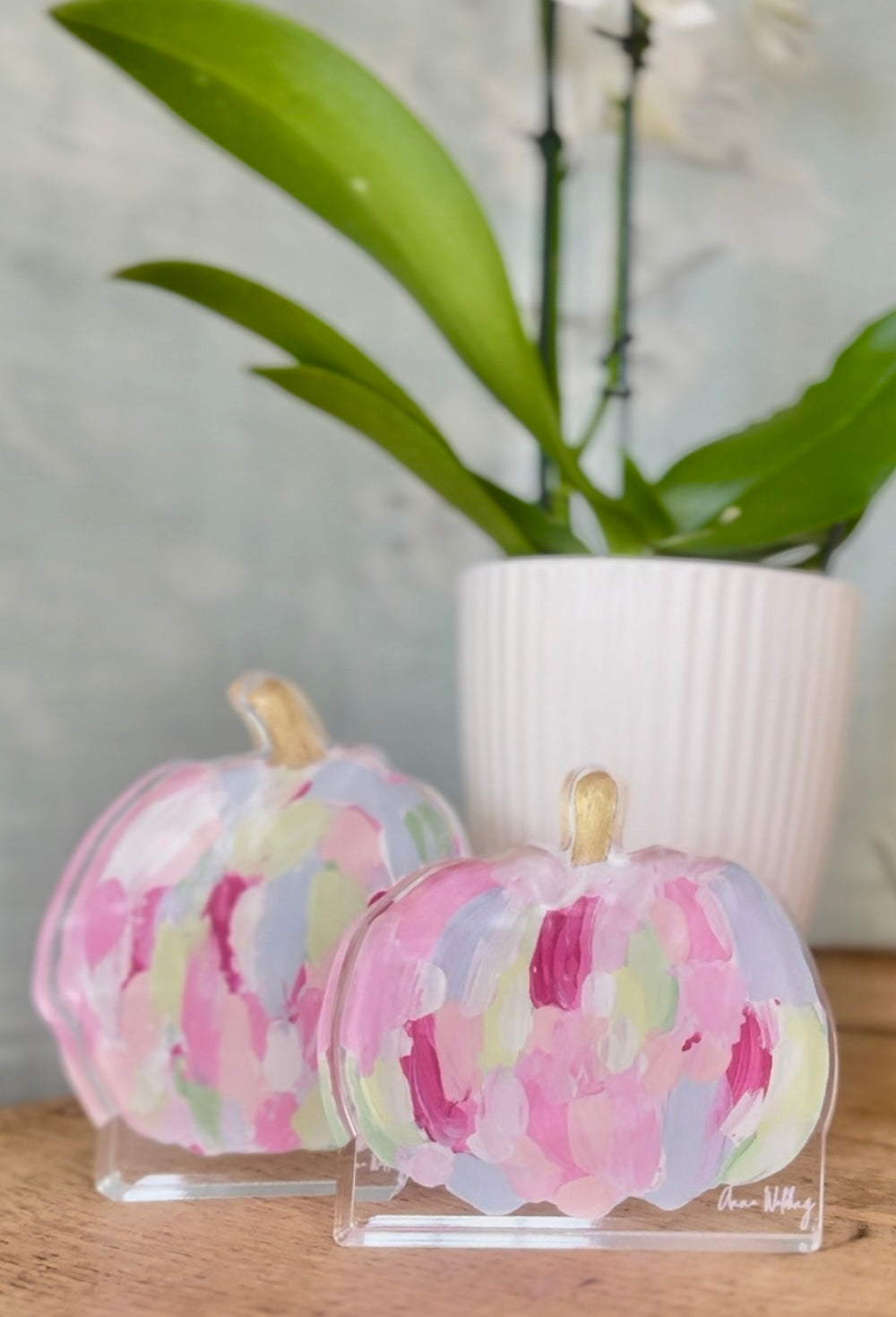 Pink Acrylic Pumpkin