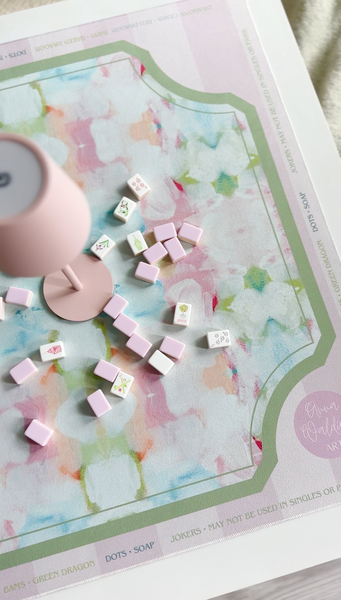 Pastel Petal Mahjong Mat PREORDER