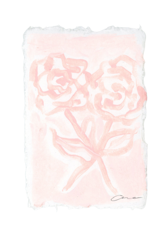 Pink Hydrangea Deckled Edge Print 4x6