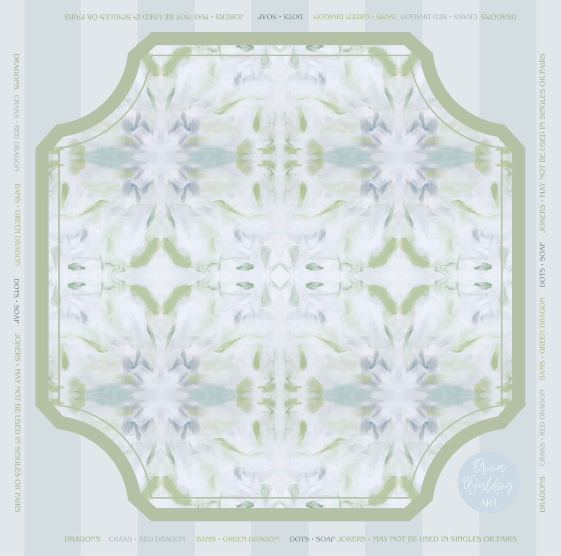 Blue Hydrangea Mahjong Mat